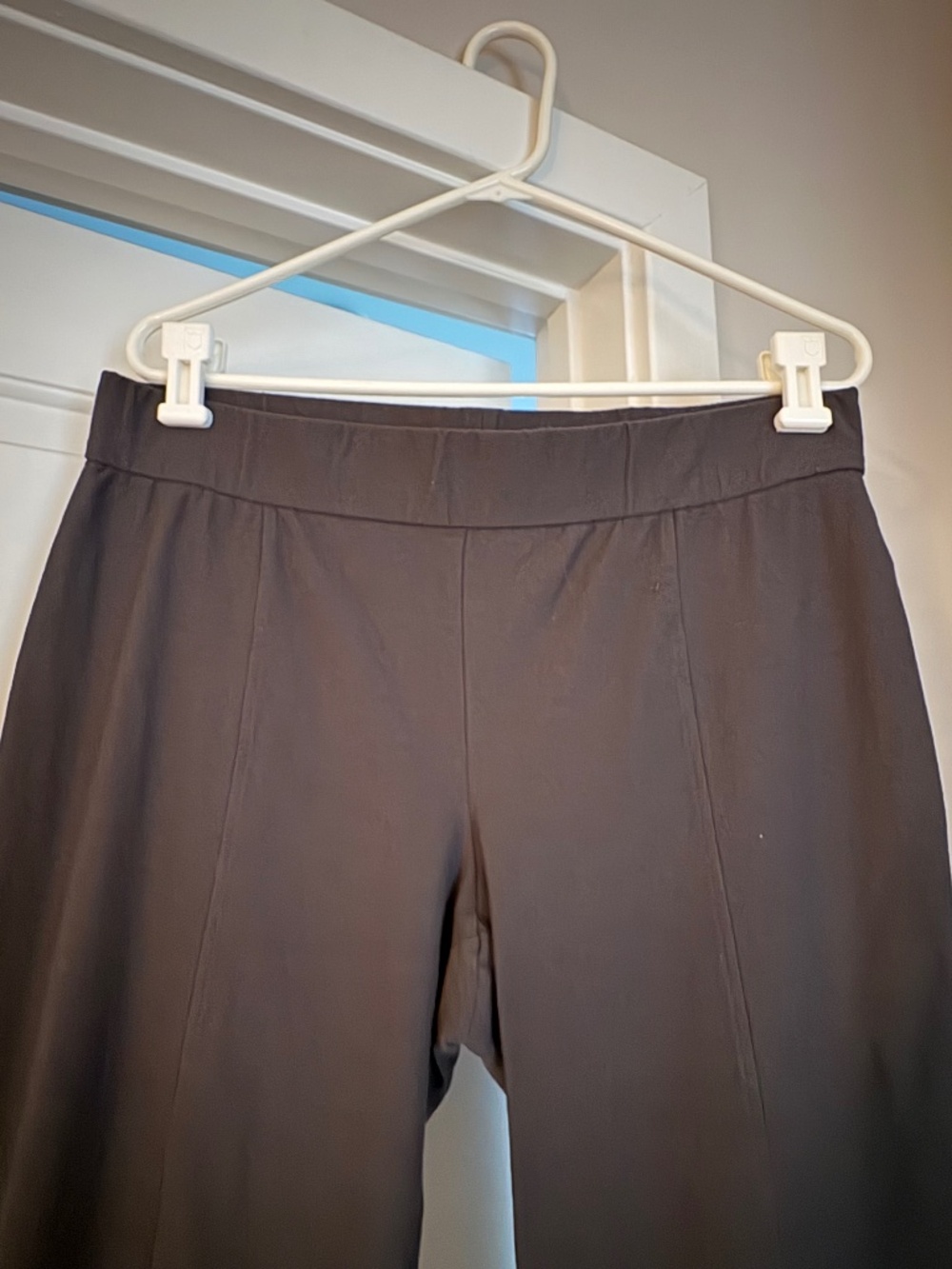 Eileen Fisher Gray Viscose Stretch Knit Pull On Pants Women’s Size Large